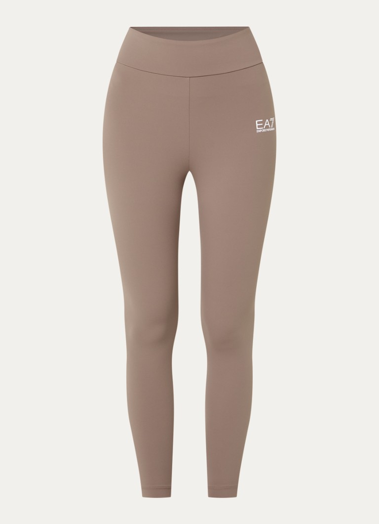 Armani Dames High waist skinny fit trainingslegging met logo in de kleur Lichtbruin