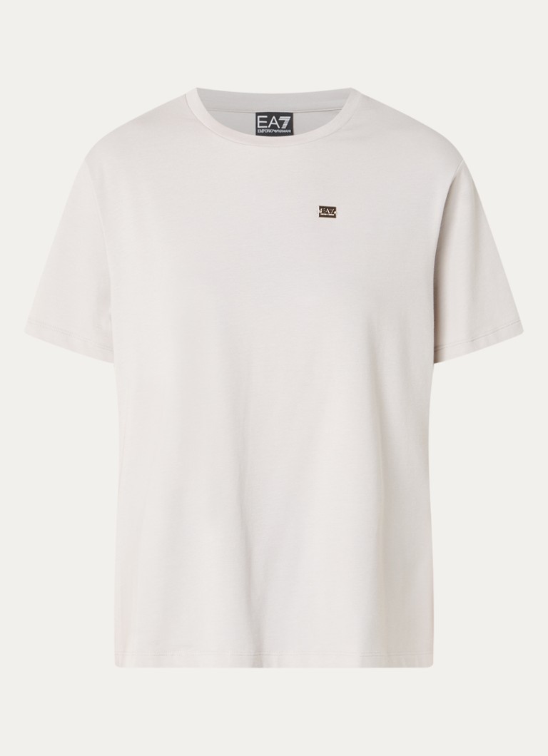 Armani Dames T-shirt met logo in de kleur Beige