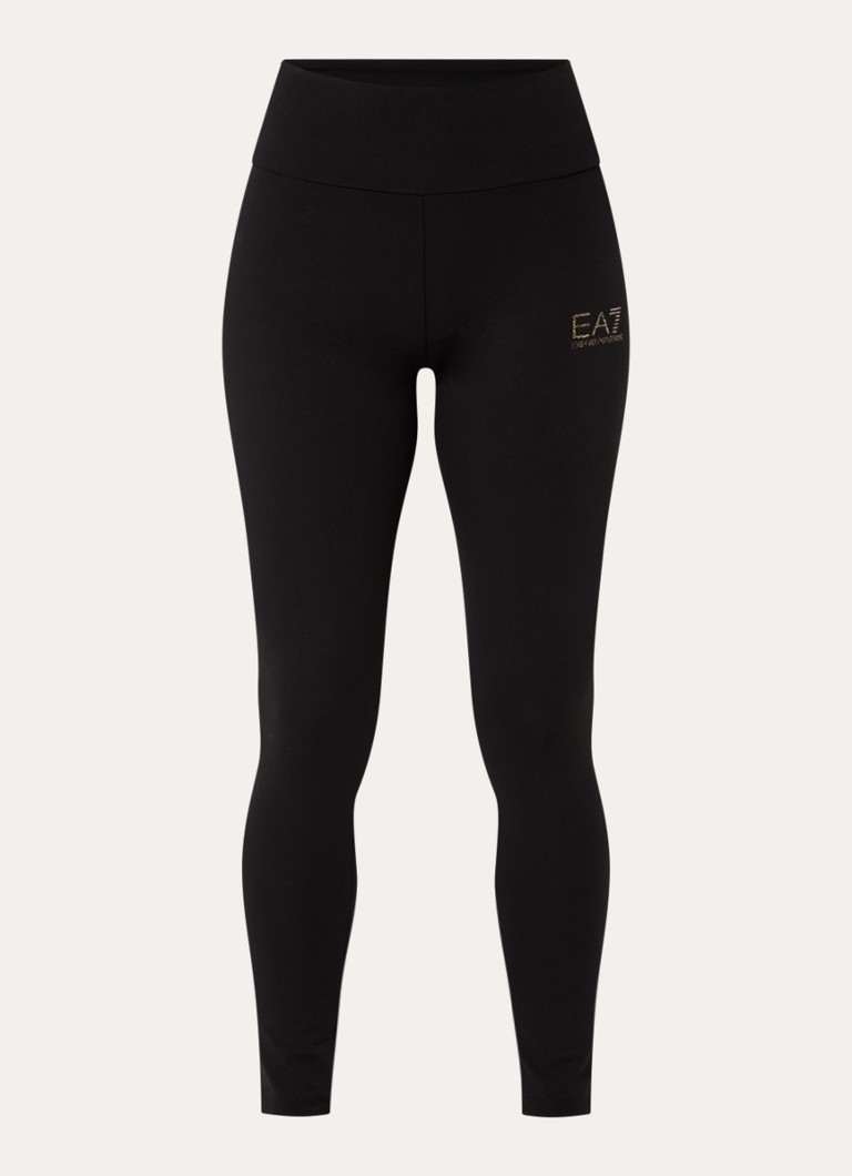 Armani Dames High waist skinny fit trainingslegging met logo in de kleur Zwart