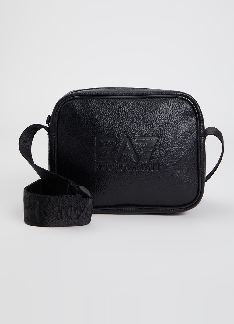Armani Heren crossbodytas met logo in de kleur Zwart