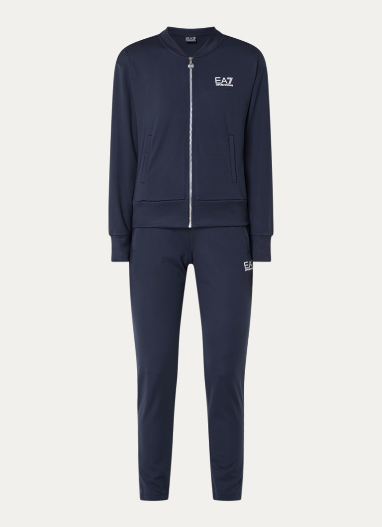 Armani Heren Trainingspak met logo en steekzakken in de kleur Donkerblauw