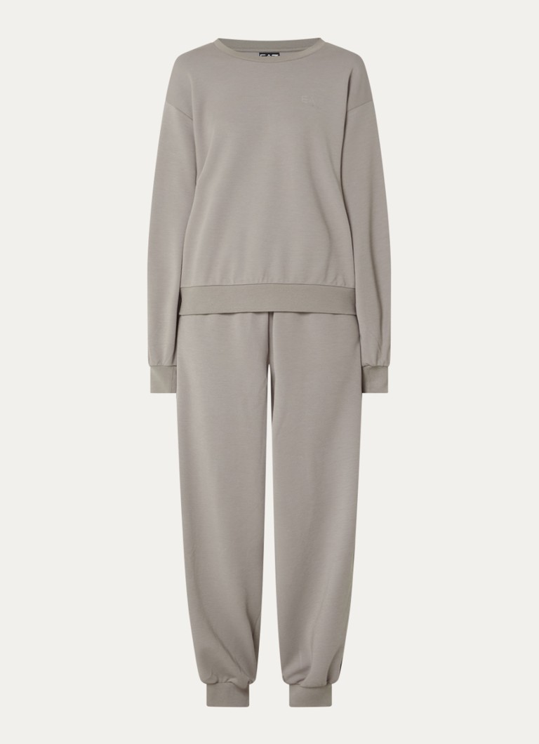 Armani Dames Trainingspak met logoprint in de kleur Lichtbruin