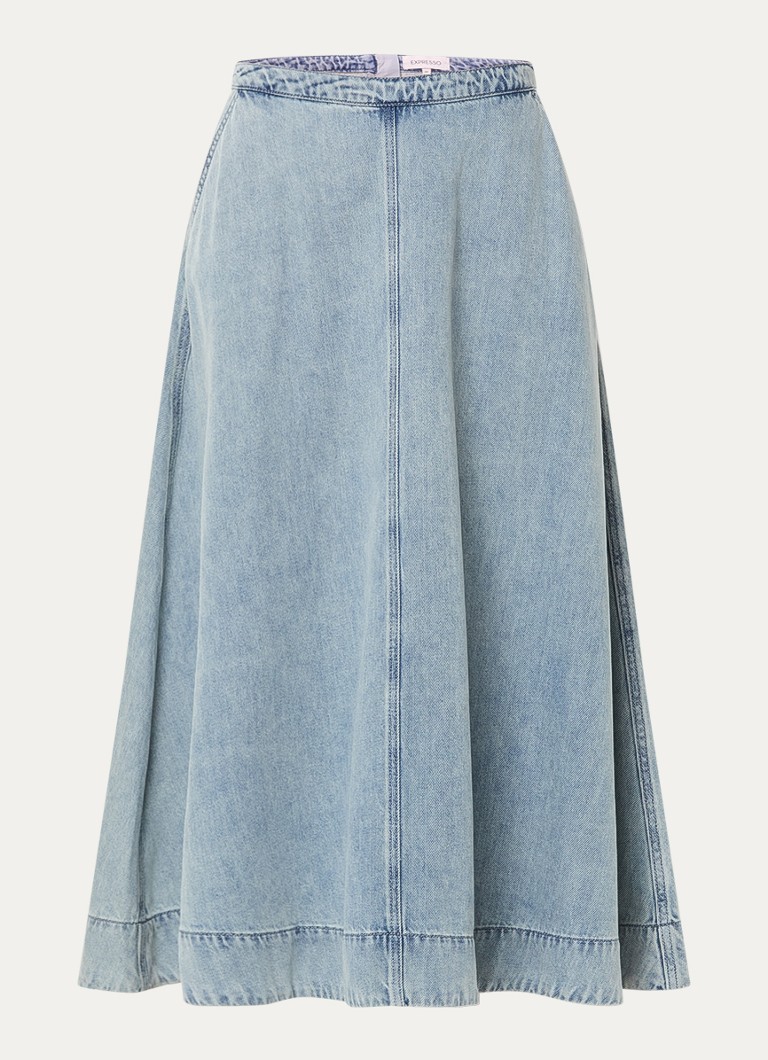 Expresso Dames Midi spijkerrok met steekzakken in de kleur Indigo