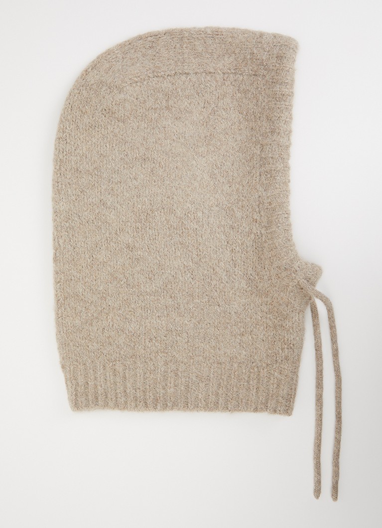 OPUS Dames Asnoopy balaclava in wolblend in de kleur Beige, maat: ONE SIZE