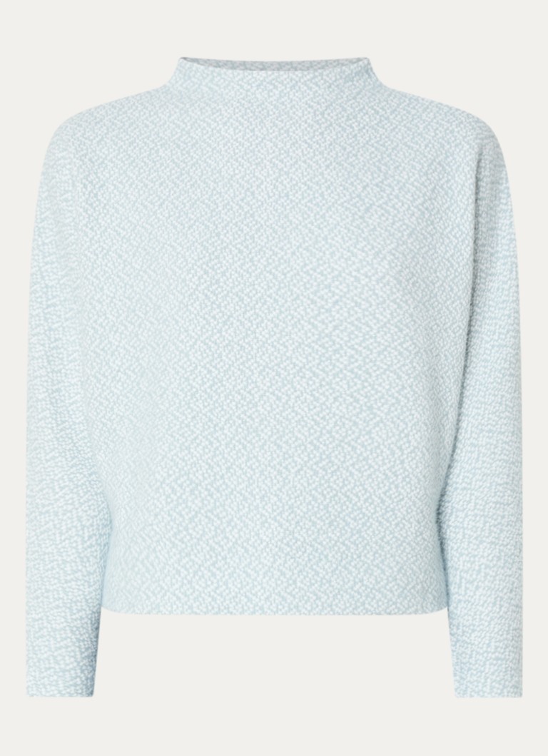 OPUS Dames Genuri sweater met print in de kleur Turquoise, maat: 40