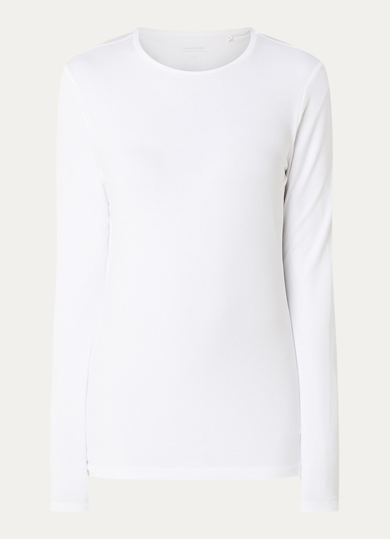 OPUS Dames Smilla longsleeve met stretch in de kleur Wit, maat: 44