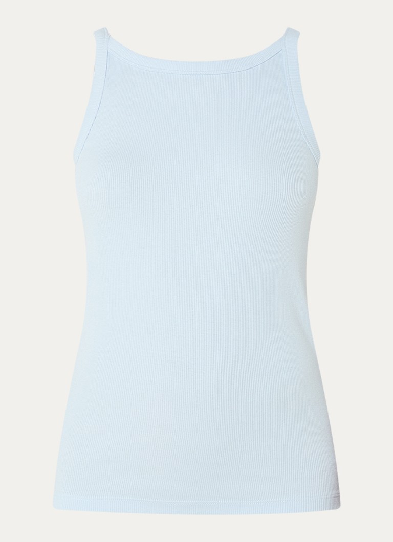 OPUS Dames Izli tanktop met ribstructuur in de kleur Lichtblauw, maat: 38
