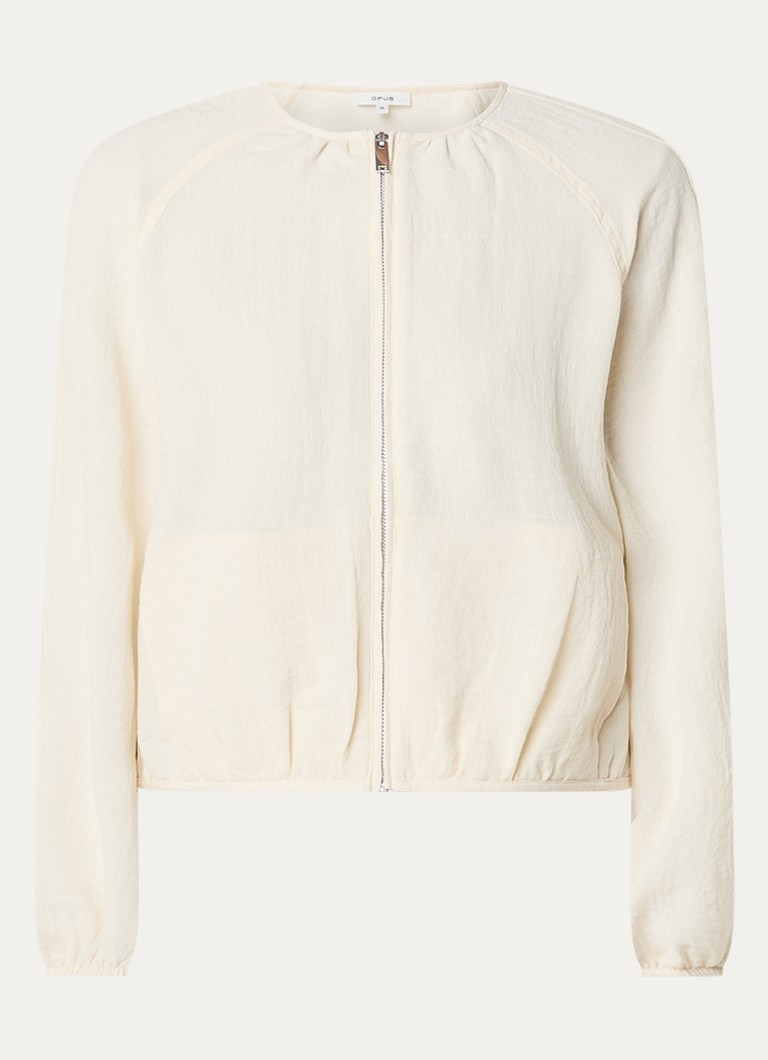 OPUS Dames Jarosa jack met steekzakken in de kleur Creme, maat: 34