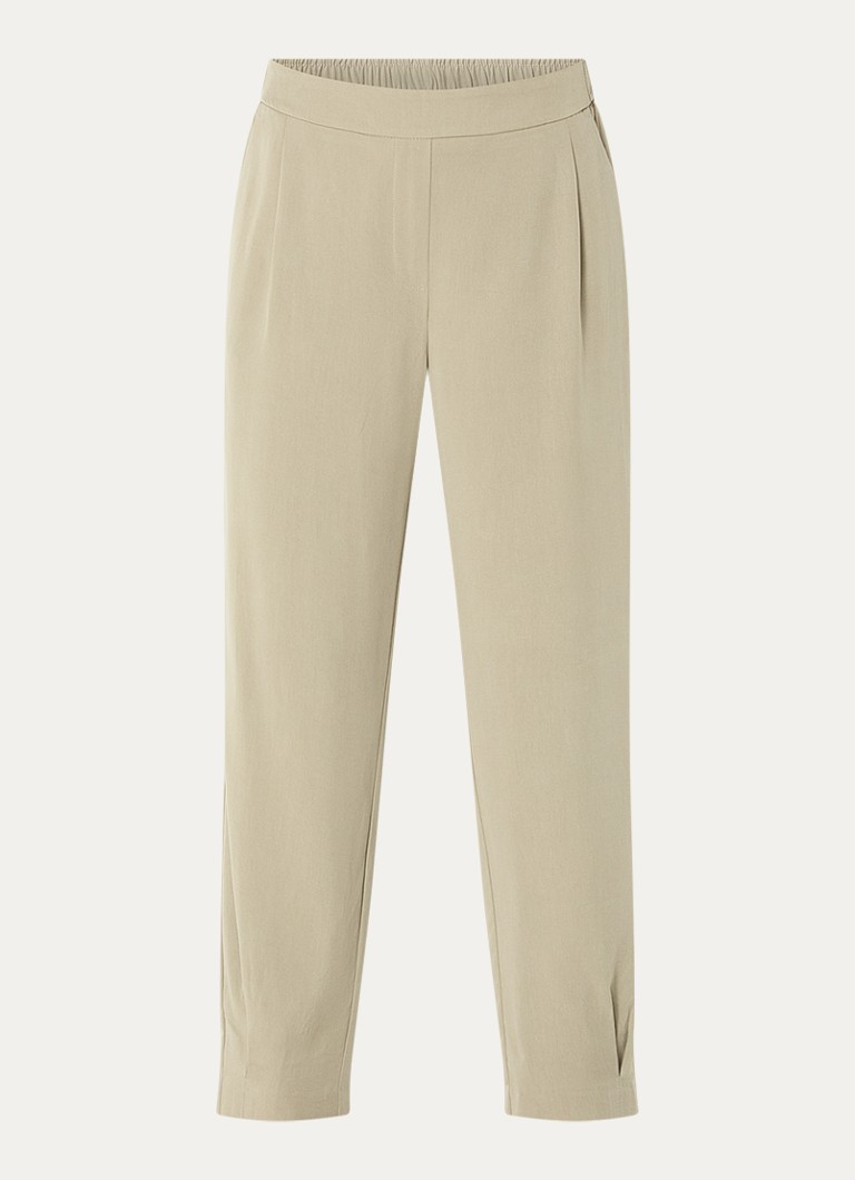 OPUS Dames High waist loose fit pantalon met steekzakken in de kleur Beige, maat: 38