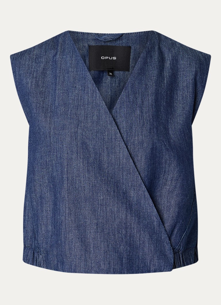 OPUS Dames Wiona gilet met V-hals in de kleur Indigo, maat: 38