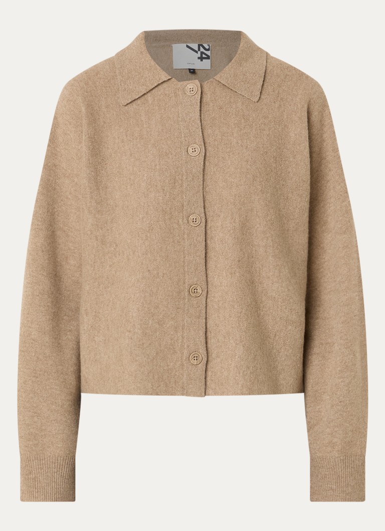OPUS Dames Dulena fijngebreid vest van wol in de kleur Donkerbeige, maat: 40