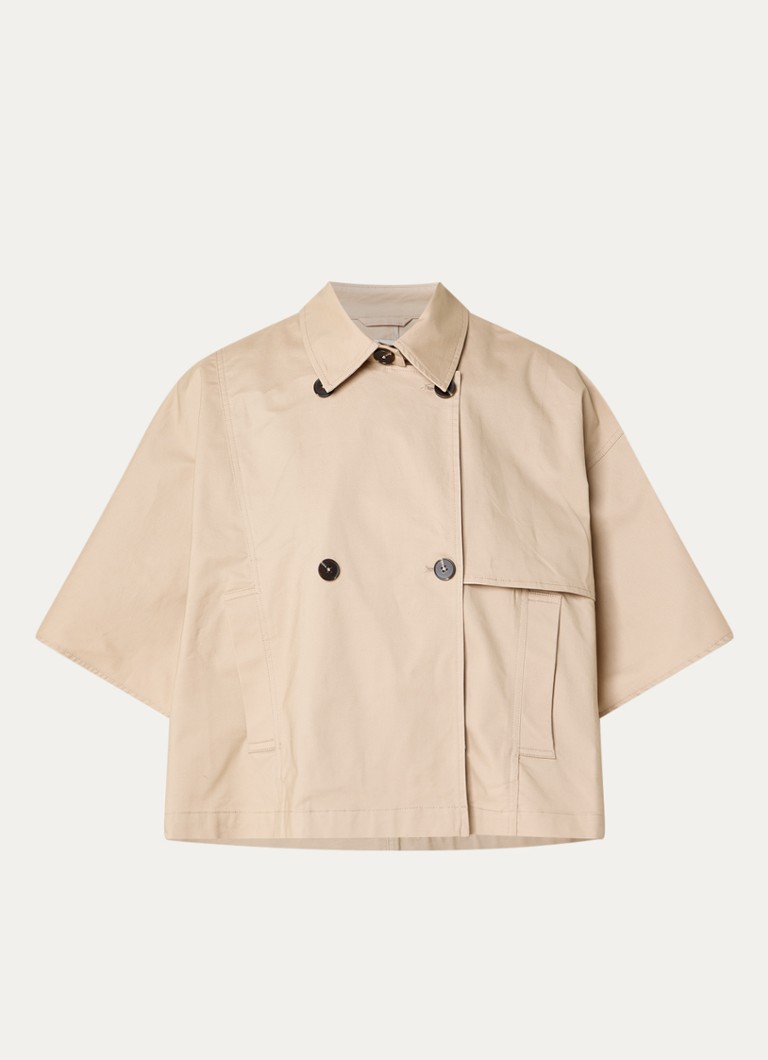 OPUS Dames Hanisse cape met steekzak in de kleur Khaki, maat: 36