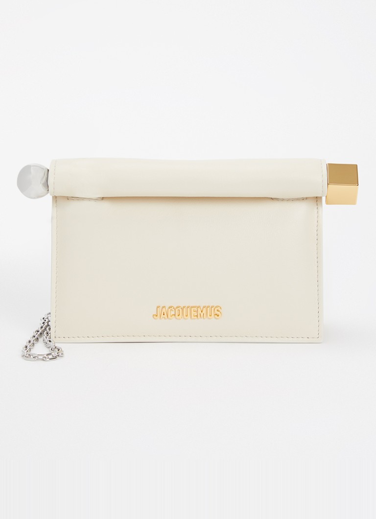 Jacquemus Dames La Petite Rond Carré clutch van lamsleer