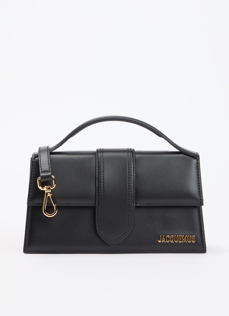 Jacquemus Dames Le Grand Bambino handtas van leer met afneembare schouderriem in de kleur Zwart, maat: O/S