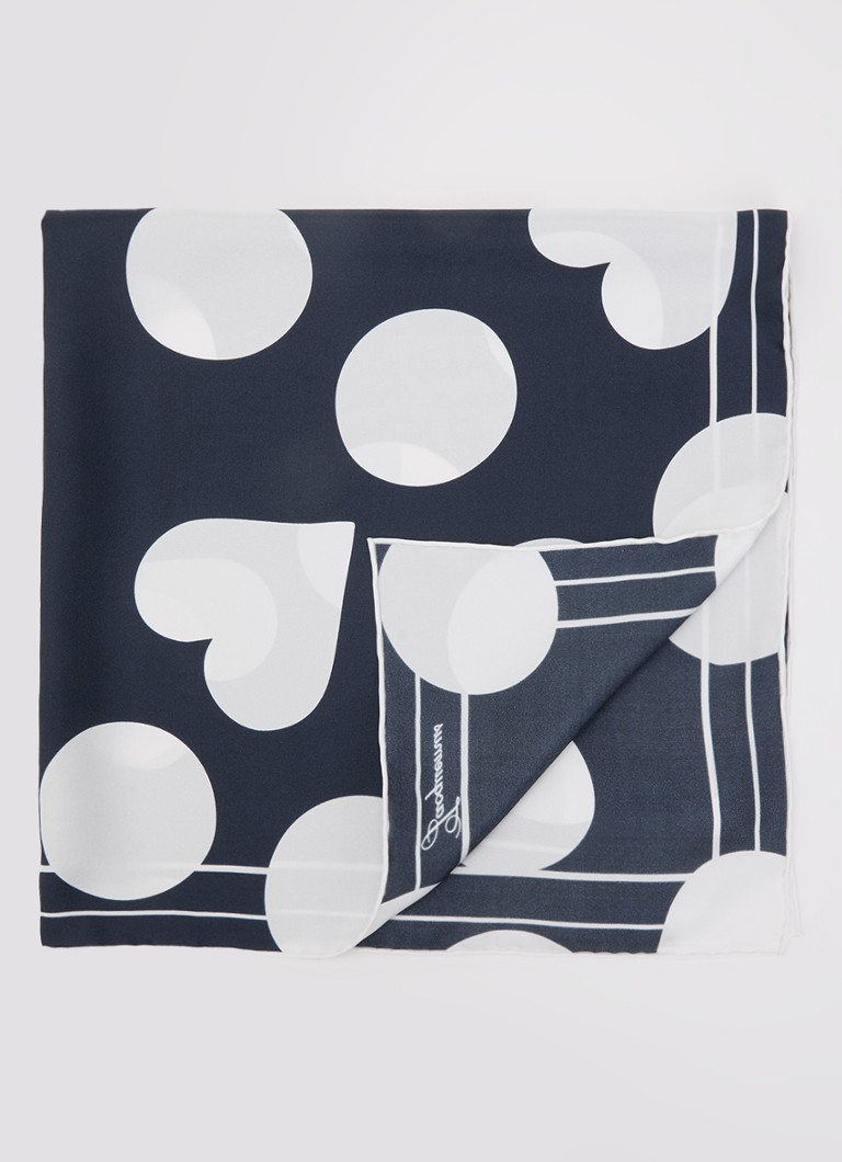 Jacquemus Dames Le Foulard sjaal van zijde 65 x 65 cm in de kleur Donkerblauw, maat: o/s