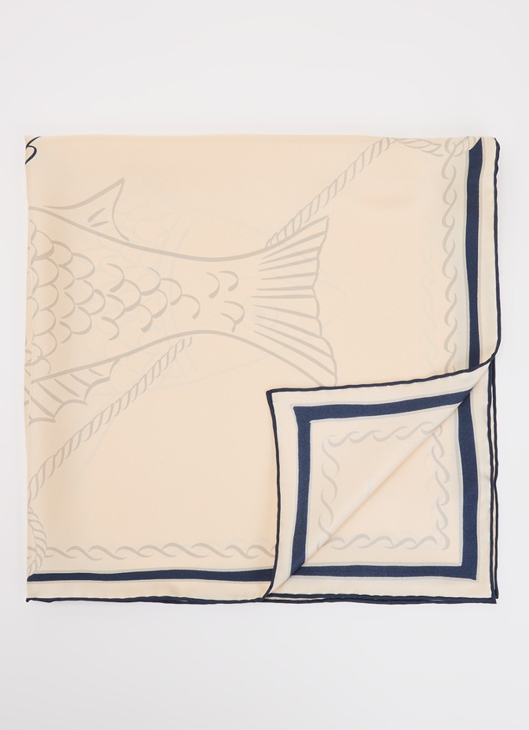 Jacquemus Dames Le Foulard sjaal van zijde 65 x 65 cm in de kleur Ivoor, maat: o/s