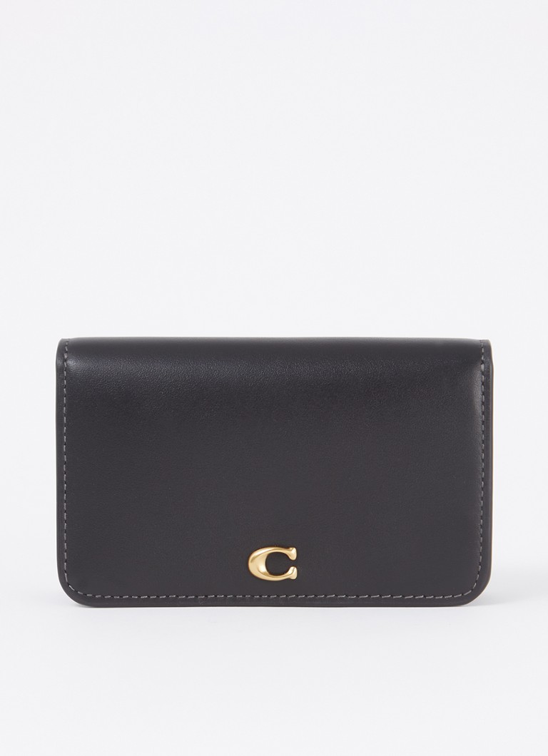Coach Dames Portemonnee van leer in de kleur Zwart, maat: one size