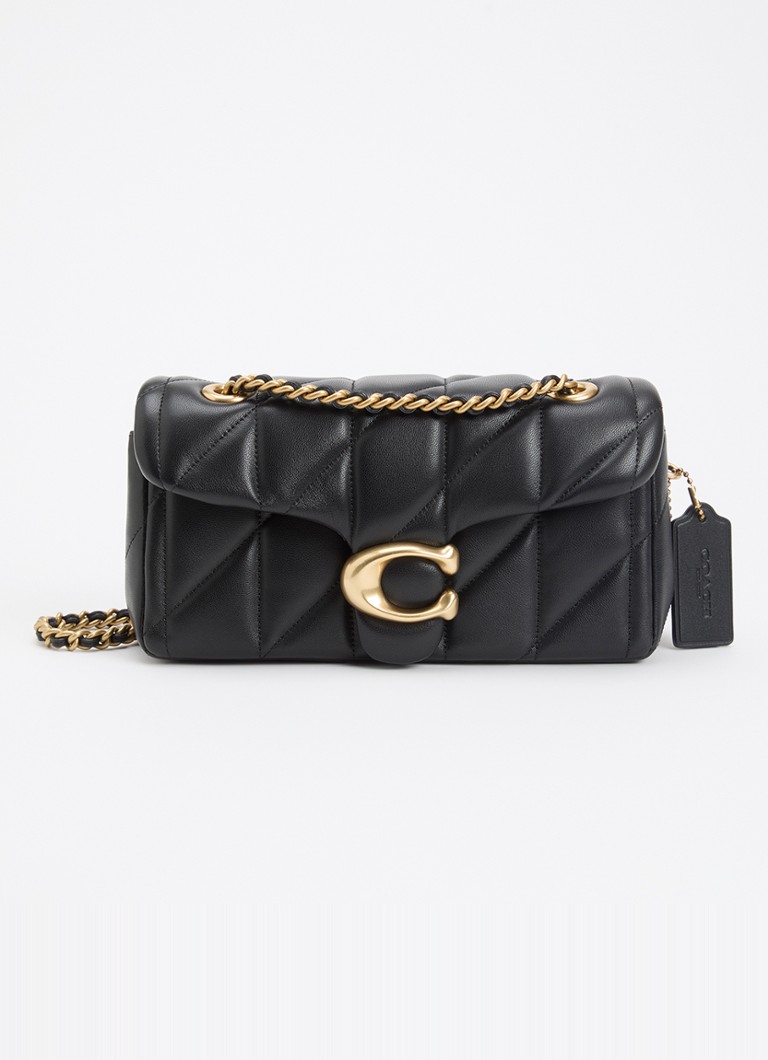 Coach Dames Tabby 20 schoudertas van leer met quiltpatroon in de kleur Zwart, maat: 1SZ