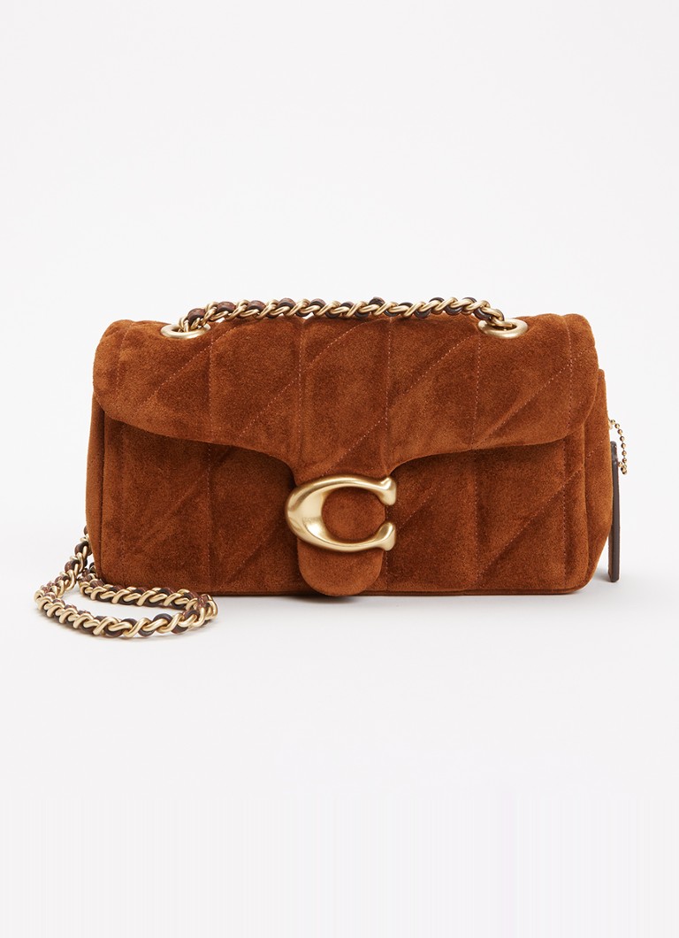 Coach Dames Tabby 20 schoudertas van suède in de kleur Bruin, maat: 1SZ