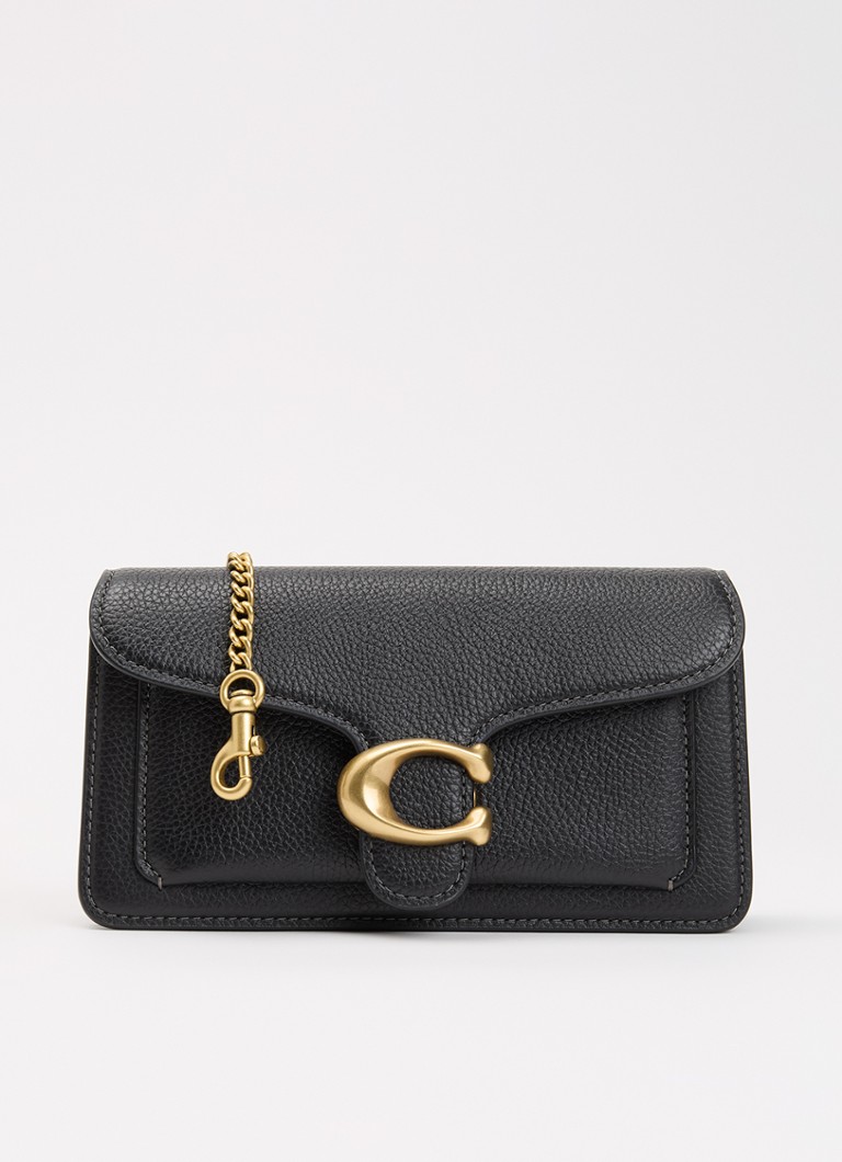 Coach Dames Tabby 19 crossbody tas van leer met afneembare schouderriem in de kleur Zwart, maat: one size