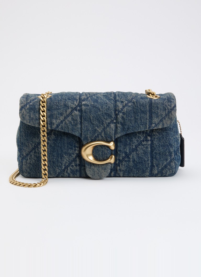 Coach Dames Tabby 26 schoudertas van denim met quilt patroon in de kleur Indigo, maat: one size