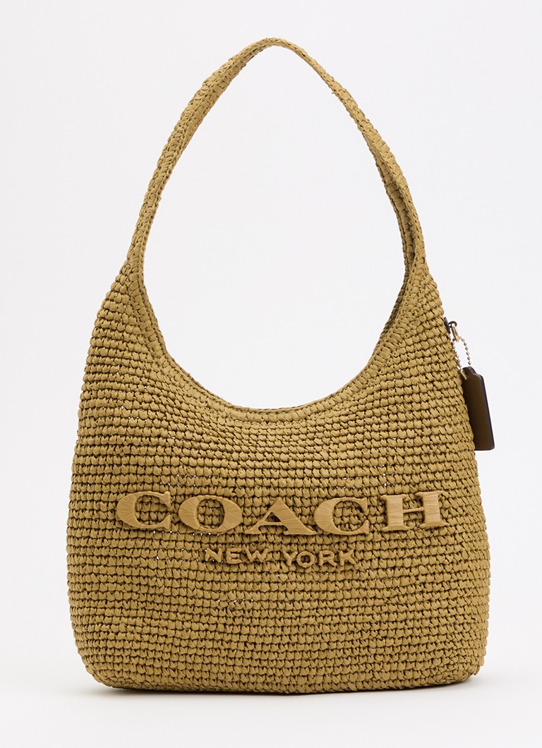 Coach Dames Brooklyn 28 schoudertas van stro met logo