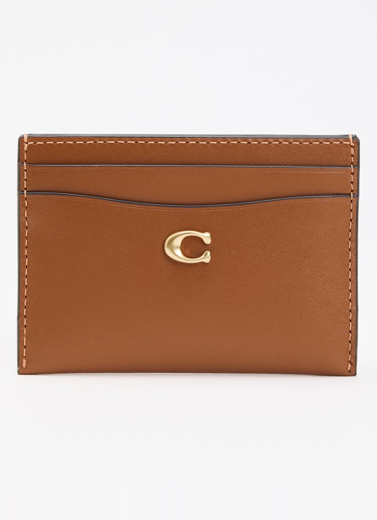 Coach Dames Essential pasjeshouder van kalfsleer in de kleur Bruin, maat: 1SZ