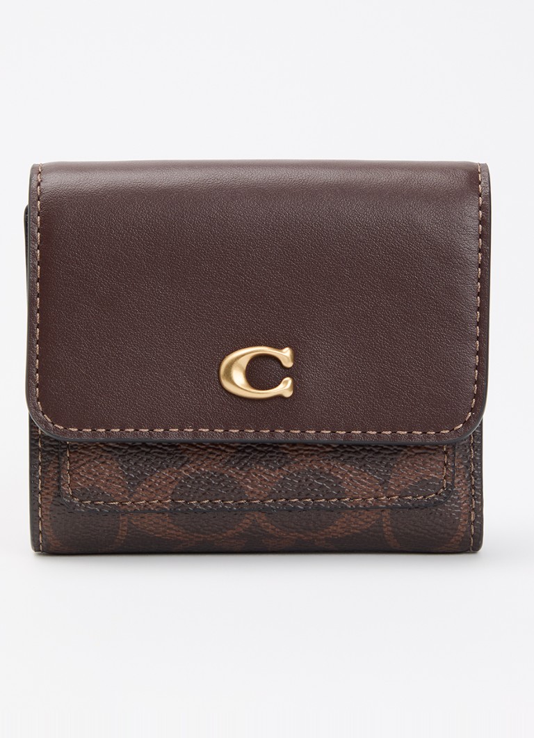 Coach Dames Mila Small portemonnee van kalfsleer in de kleur Bruin, maat: 1SZ