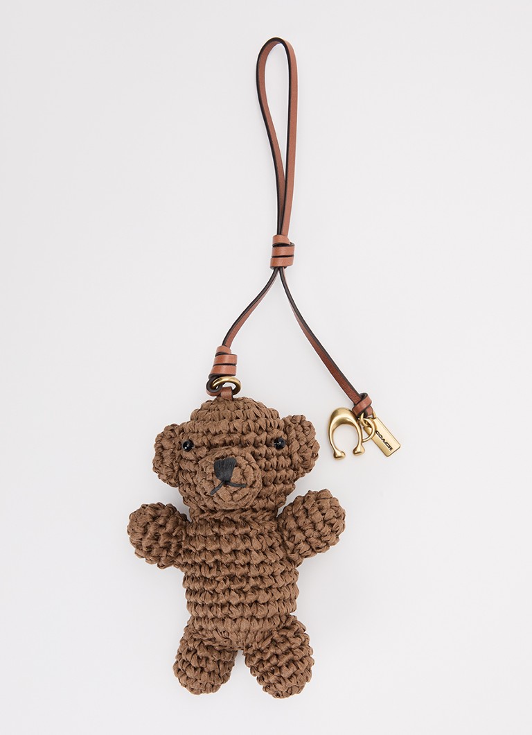 Coach Dames Bear tasbedel met leren details in de kleur Bruin, maat: 1SZ