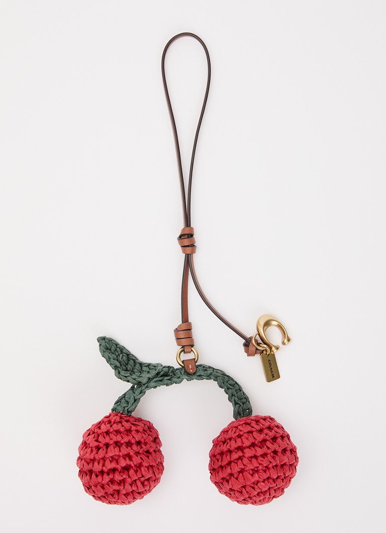 Coach Dames Cherries tasbedel met leren detail in de kleur Bruin, maat: 1SZ