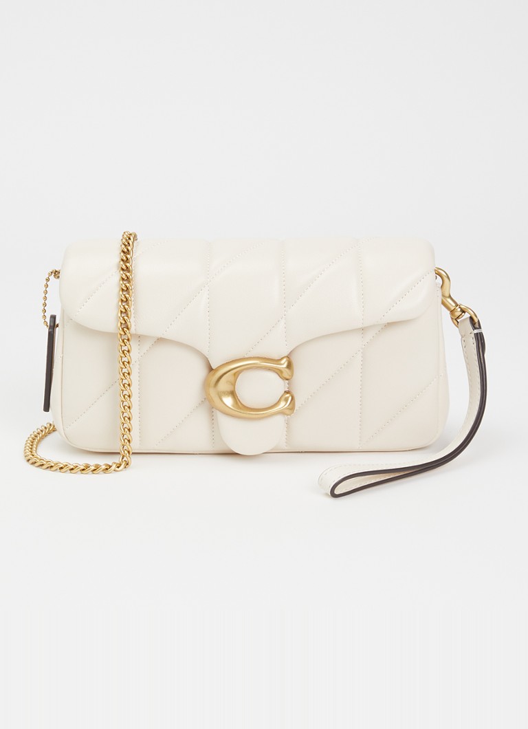 Coach Dames Tabby Chain 19 crossbodytas van leer in de kleur Gebroken wit, maat: 1SZ