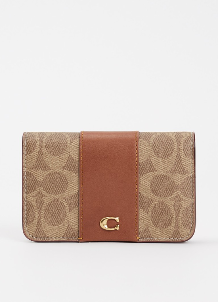 Coach Dames Essential portemonnee met logoprint in de kleur Bruin, maat: one size