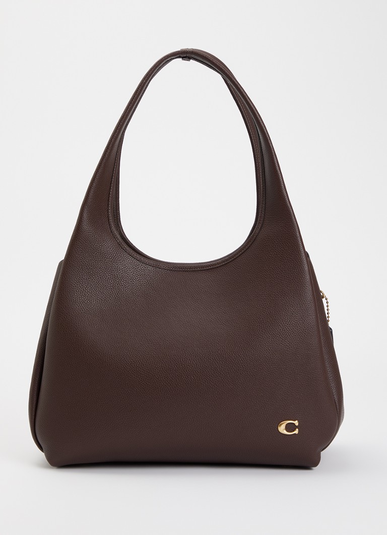 Coach Dames Lana schoudertas van leer met logo in de kleur Bruin, maat: 1SZ