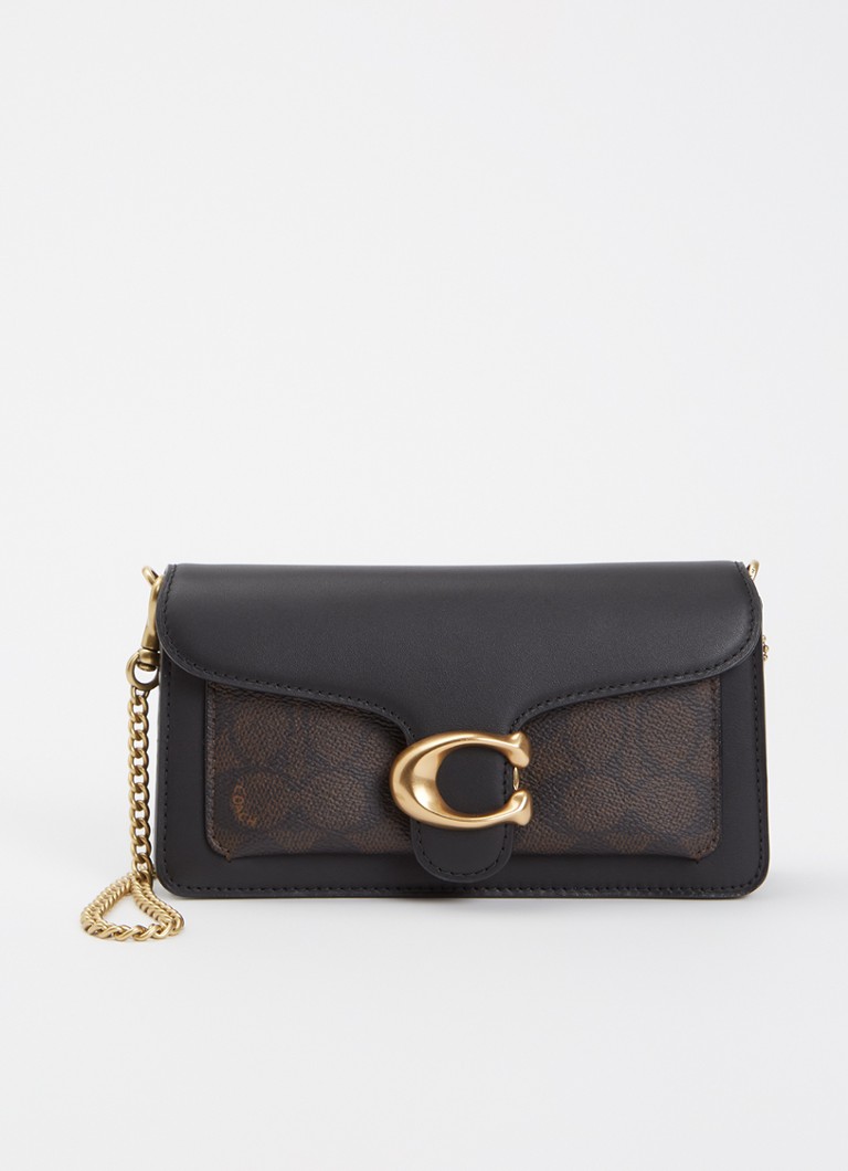 Coach Dames Tabby 19 crossbody tas van leer met afneembare schouderriem in de kleur Zwart, maat: 1SZ