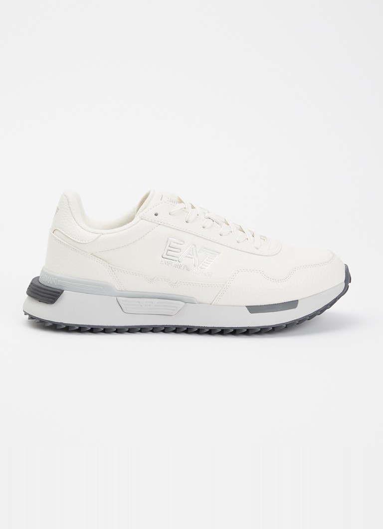 Armani Heren Sneaker met logo in de kleur Gebroken wit