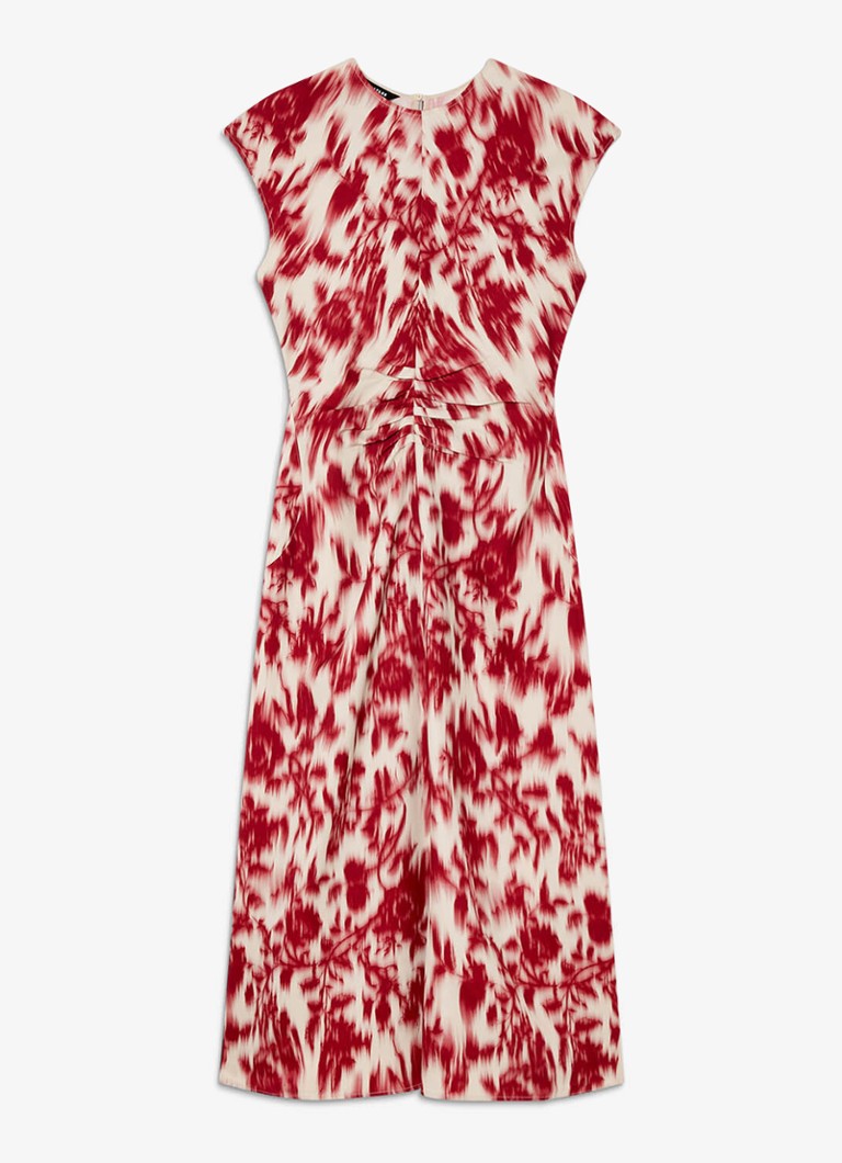Whistles Dames Midi jurk met print in de kleur Rood