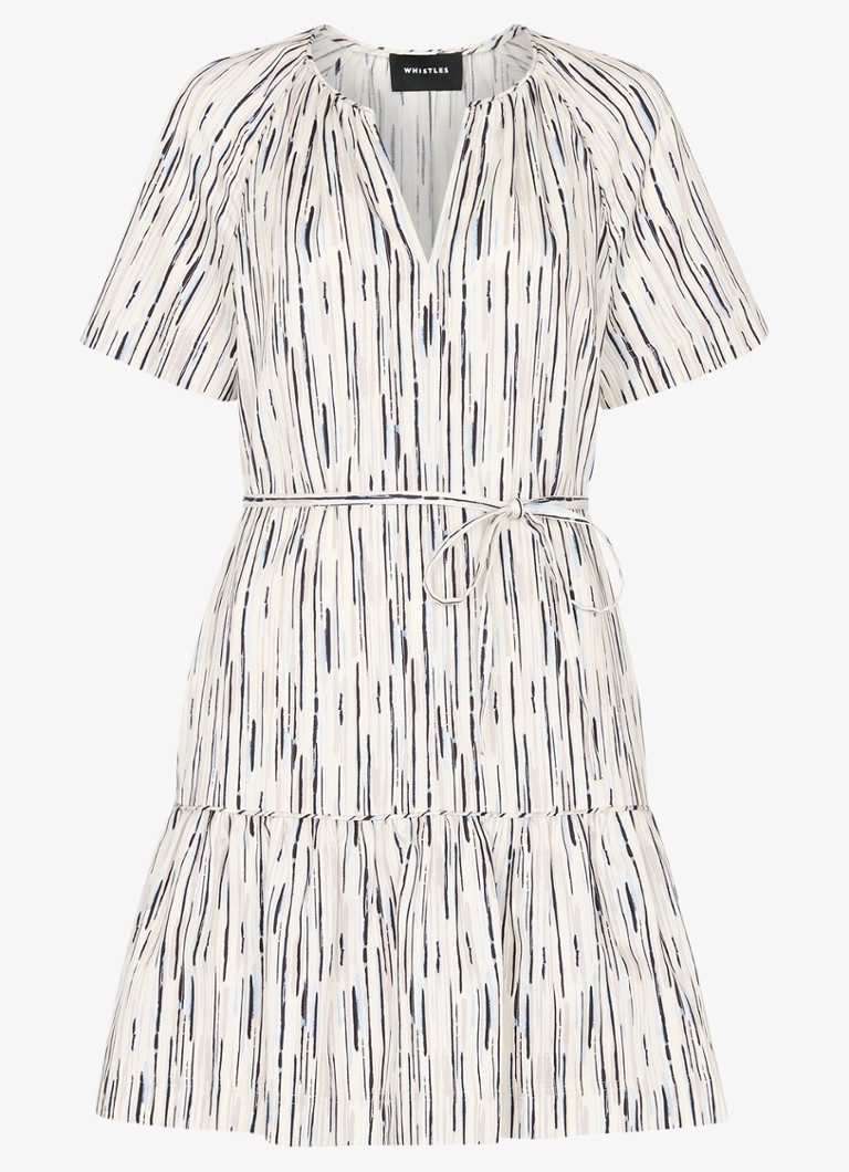 Whistles Dames Mini jurk met print in de kleur Gebroken wit