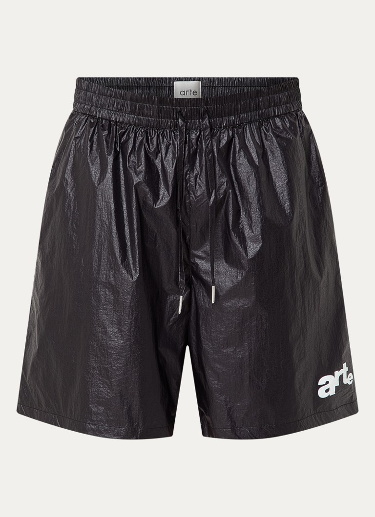 Arte Antwerp Heren Loose fit korte broek met logo in de kleur Zwart, maat: XL