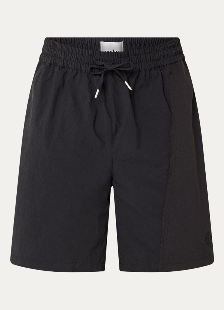Arte Antwerp Heren Loose fit korte broek met steekzakken en logoborduring in de kleur Zwart, maat: M