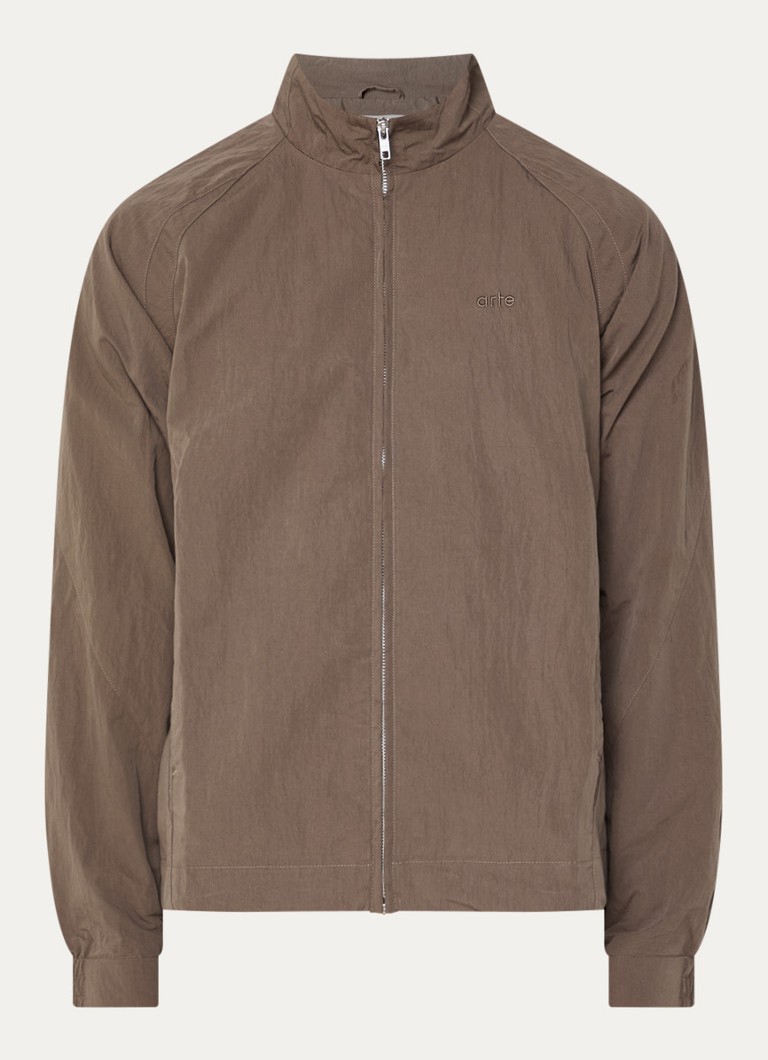 Arte Antwerp Heren Jack met logo en steekzakken in de kleur Lichtbruin, maat: XL