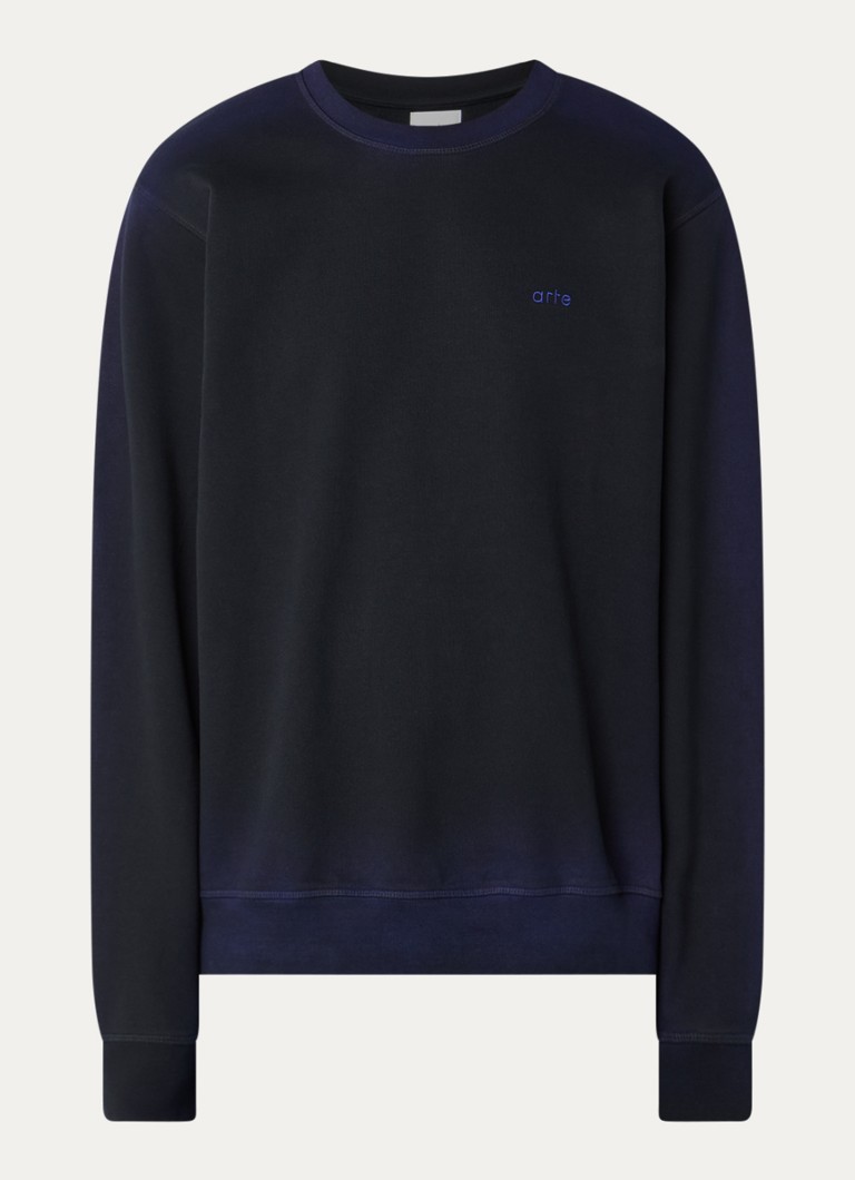 Arte Antwerp Heren Sweater met logo in de kleur Donkerblauw, maat: XXL