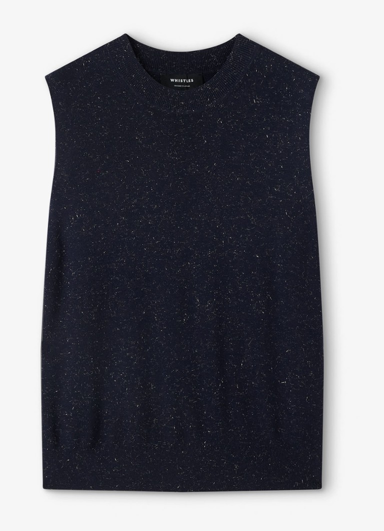 Whistles Dames Annie top met lurex in de kleur Donkerblauw