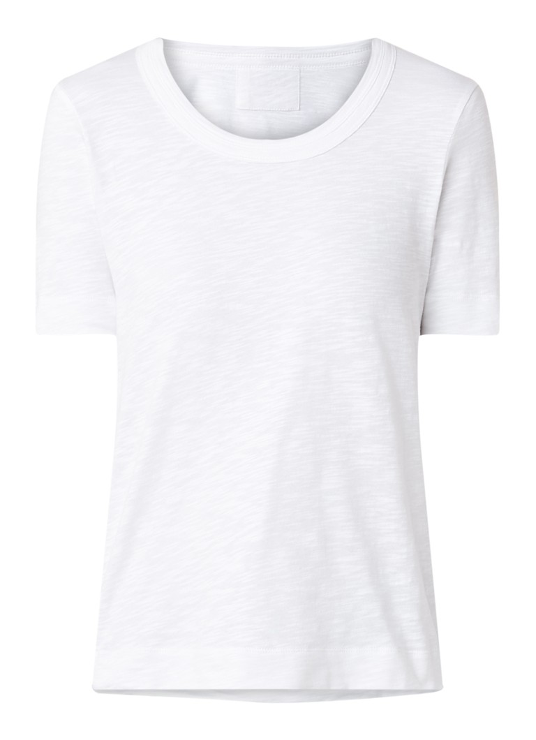 Whistles Dames Rosa T-shirt van katoen met ronde hals in de kleur Wit