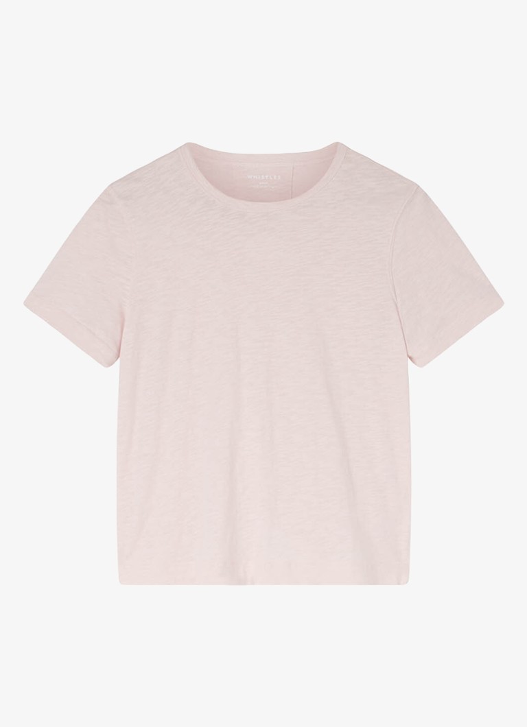 Whistles Dames Emily Ultimate T-shirt met ronde hals in de kleur Roze