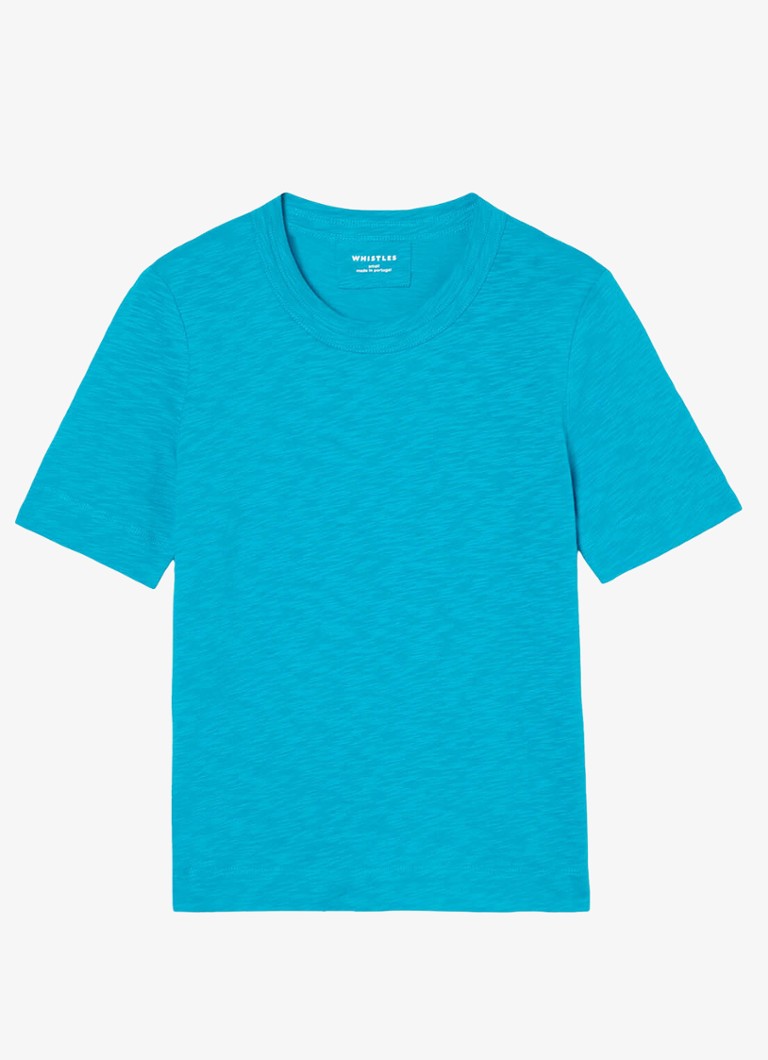 Whistles Dames Rosa T-shirt met gemêleerd dessin in de kleur Turquoise