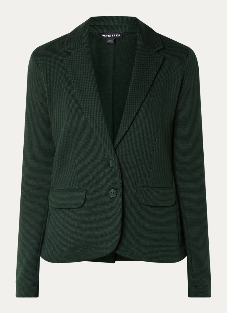 Whistles Dames Blazer met klepzakken in de kleur Donkergroen