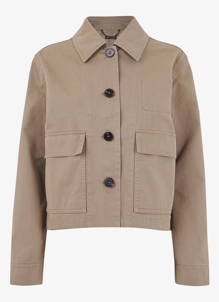 Whistles Dames Marie jack met klepzakken in de kleur Khaki