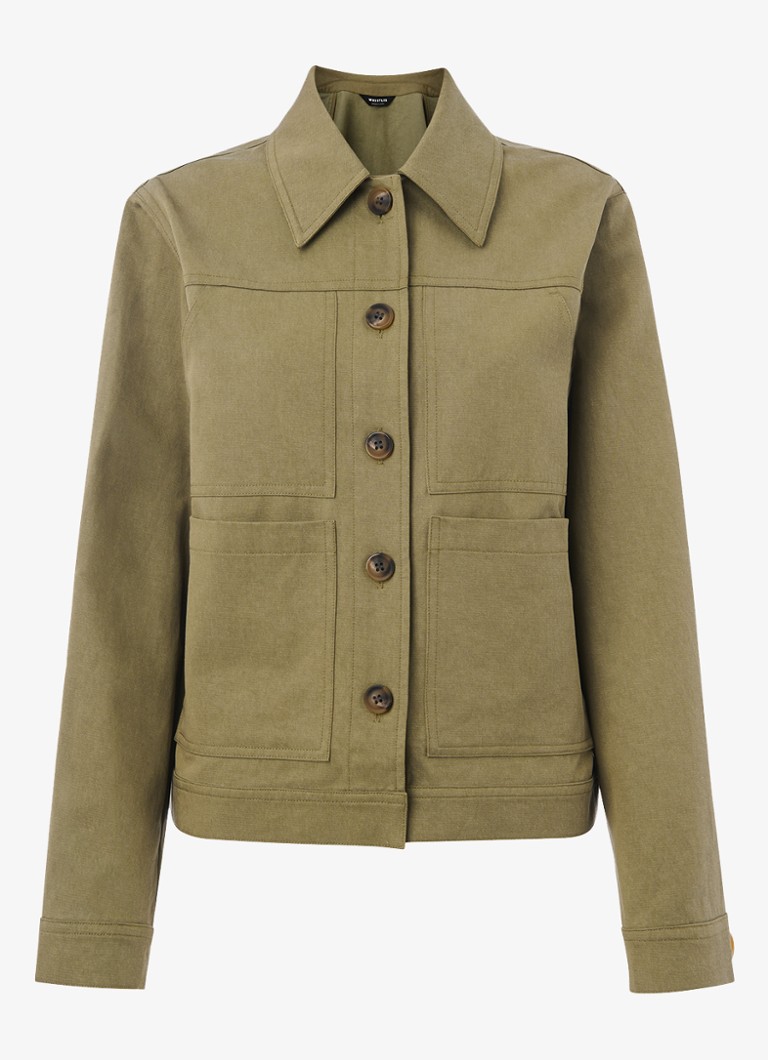 Whistles Dames Mia jack met steekzakken in de kleur Khaki