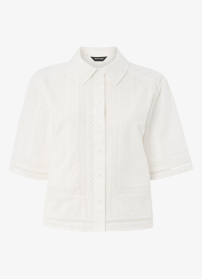 Whistles Dames Blouse van broderie in de kleur Wit