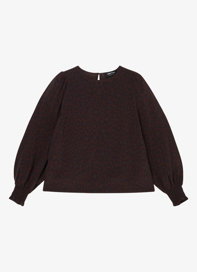 Whistles Dames Tuniek met pofmouw in de kleur Zwart